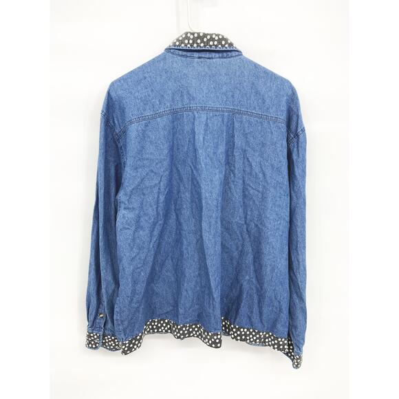 Light House Apparel Dogs Print Cotton Denim Button Up Shirt Sz XXL - Picture 5 of 8